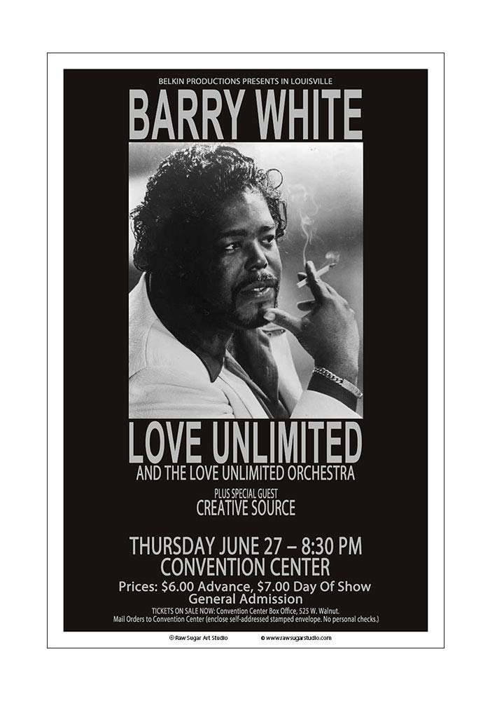 Amazon.com: Raw Sugar Art Studio Barry White 1974 Louisville
